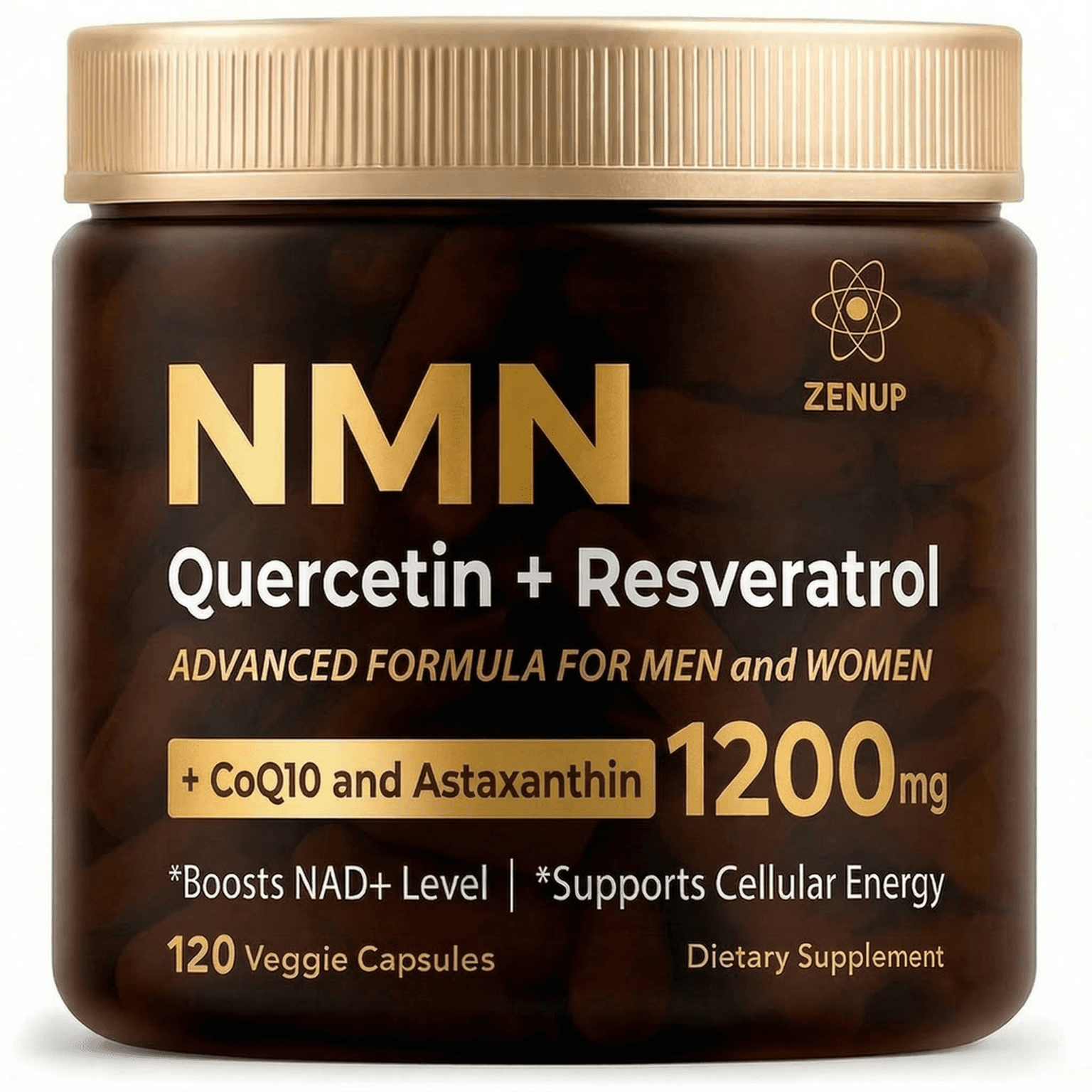ZenUP NMN supplement bottle in premium packaging